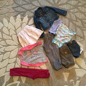 Set of 9-coat, tops, bottoms skirt